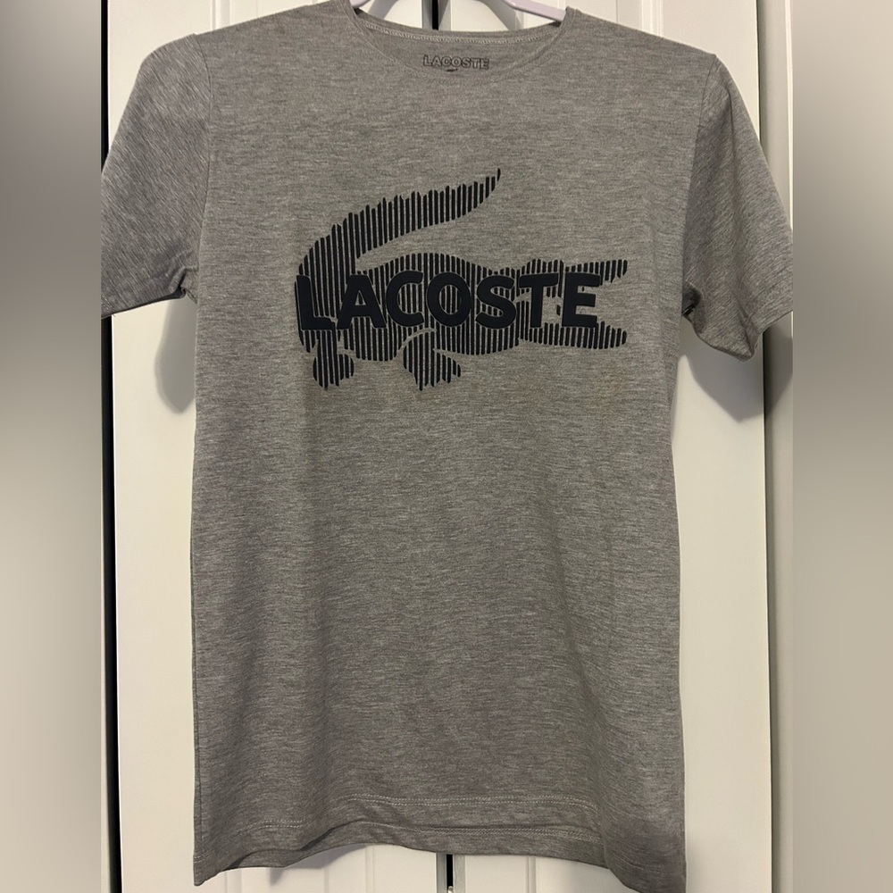 Lacoste Gray T-Shirt with Logo
